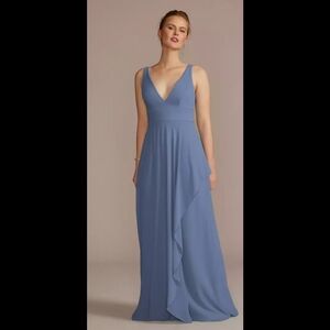 Steel Blue Bridesmaid Dress Size 14 NWT